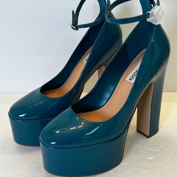 Steve Madden Shoes Steve Madden Platform Pump Skyrise Teal Patent